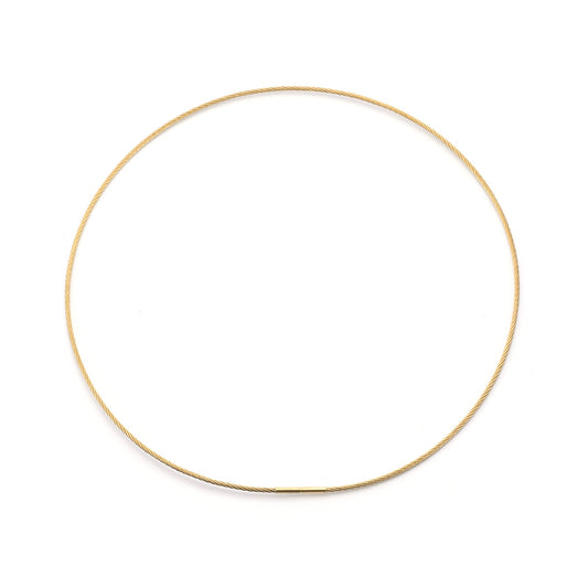 C015G B.Tiff Gold Cable Wire Chain Necklace by B.Tiff New York