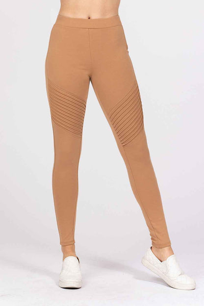 Pintuck Detail Ponte Pants