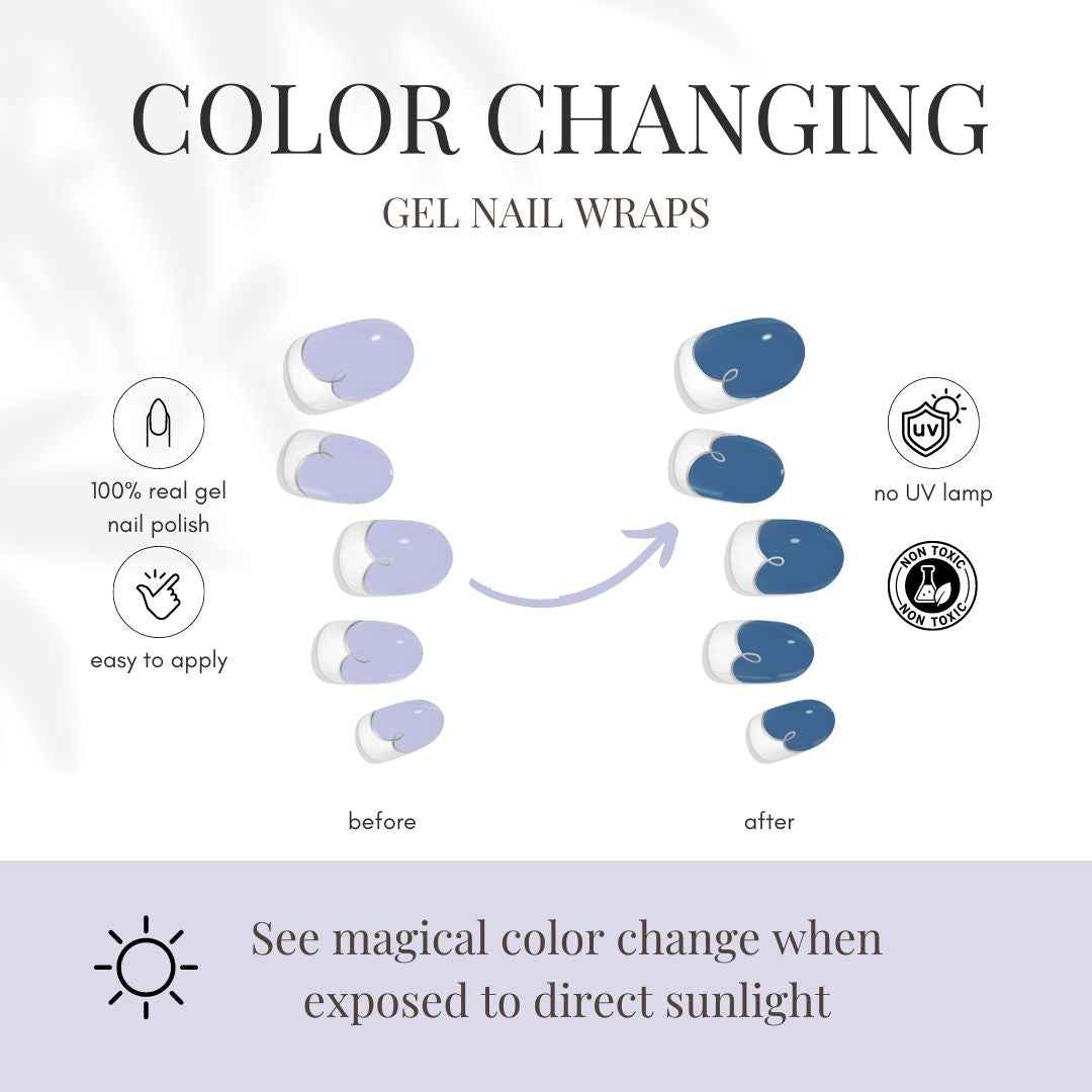 COLOR CHANGE Malibu Coastline Cobalt Gel Nail Wrap