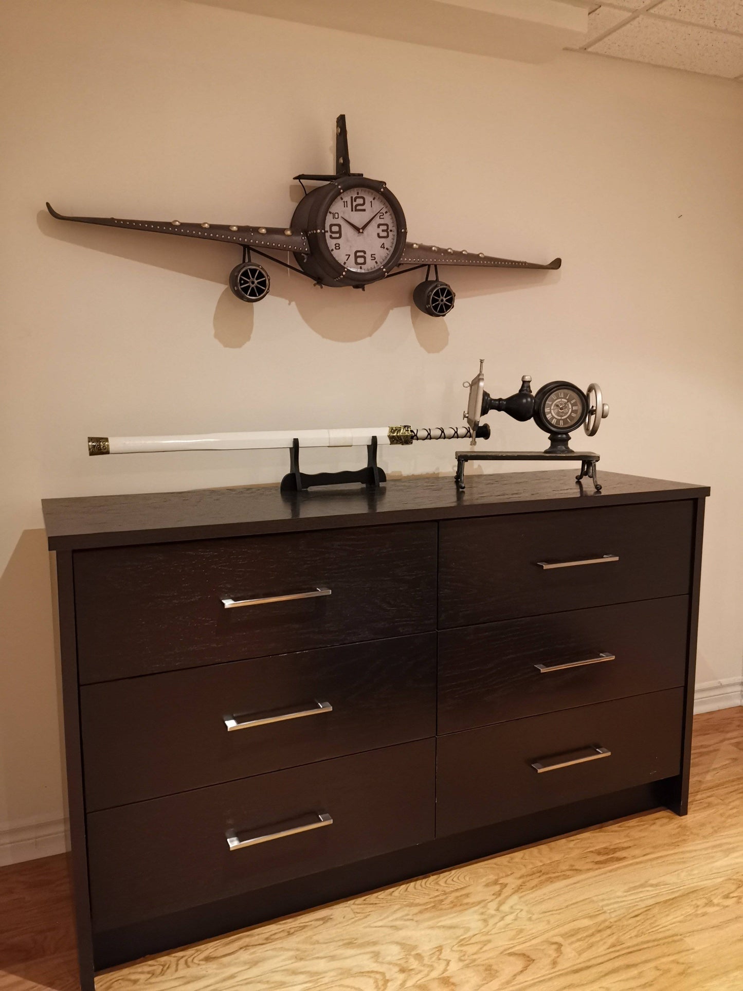 Table clock - Sewing Machine Table Clock by Peterson Housewares & Artwares