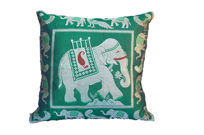 Brocade Silk decorative throw pillow case by OMSutra