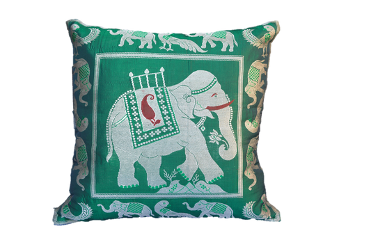 Brocade Silk decorative throw pillow case by OMSutra