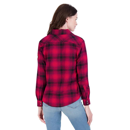 Canada Weather Gear Women's Vintage Plaid Double Pocket Shirt by PROOZY