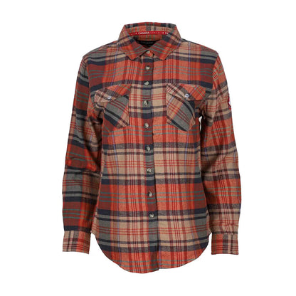 Canada Weather Gear Women's Vintage Plaid Double Pocket Shirt by PROOZY