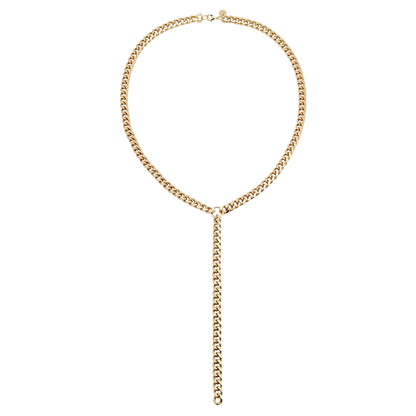 Curb Chain Lariat by eklexic jewelry