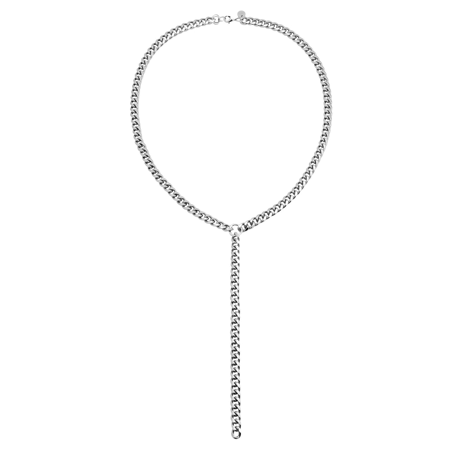 Curb Chain Lariat by eklexic jewelry