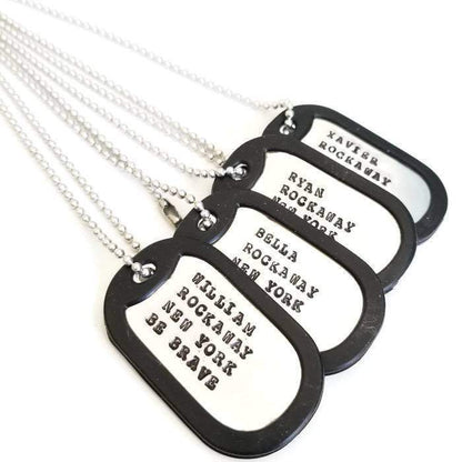 Custom Military Themed Dog Tag for Tweens by Salt and Sparkle