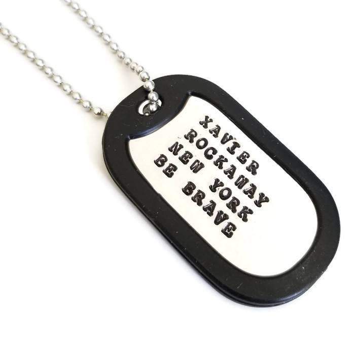 Custom Military Themed Dog Tag for Tweens by Salt and Sparkle