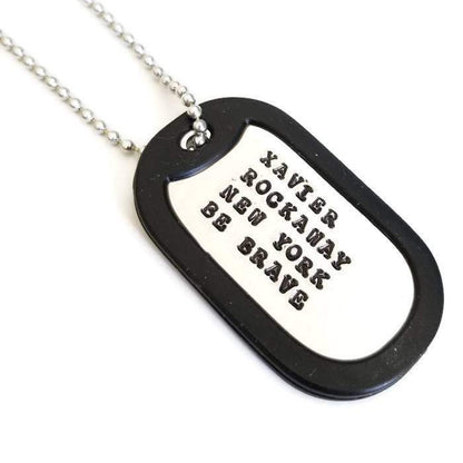 Custom Military Themed Dog Tag for Tweens by Salt and Sparkle