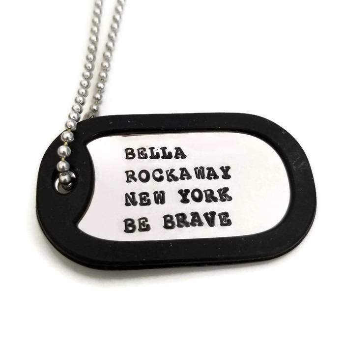 Custom Military Themed Dog Tag for Tweens by Salt and Sparkle