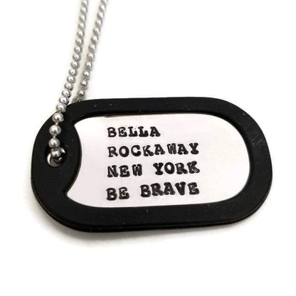 Custom Military Themed Dog Tag for Tweens by Salt and Sparkle