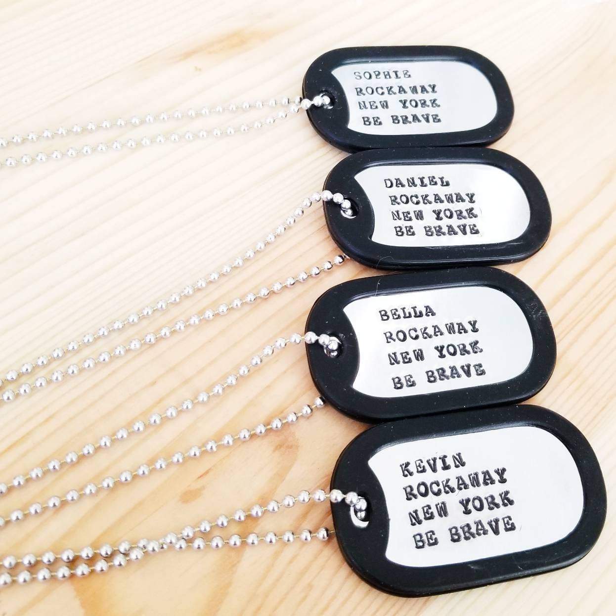 Custom Military Themed Dog Tag for Tweens by Salt and Sparkle