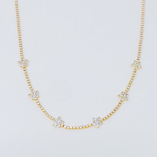 Stella Shiny Flower Necklace by Ellisonyoung.com