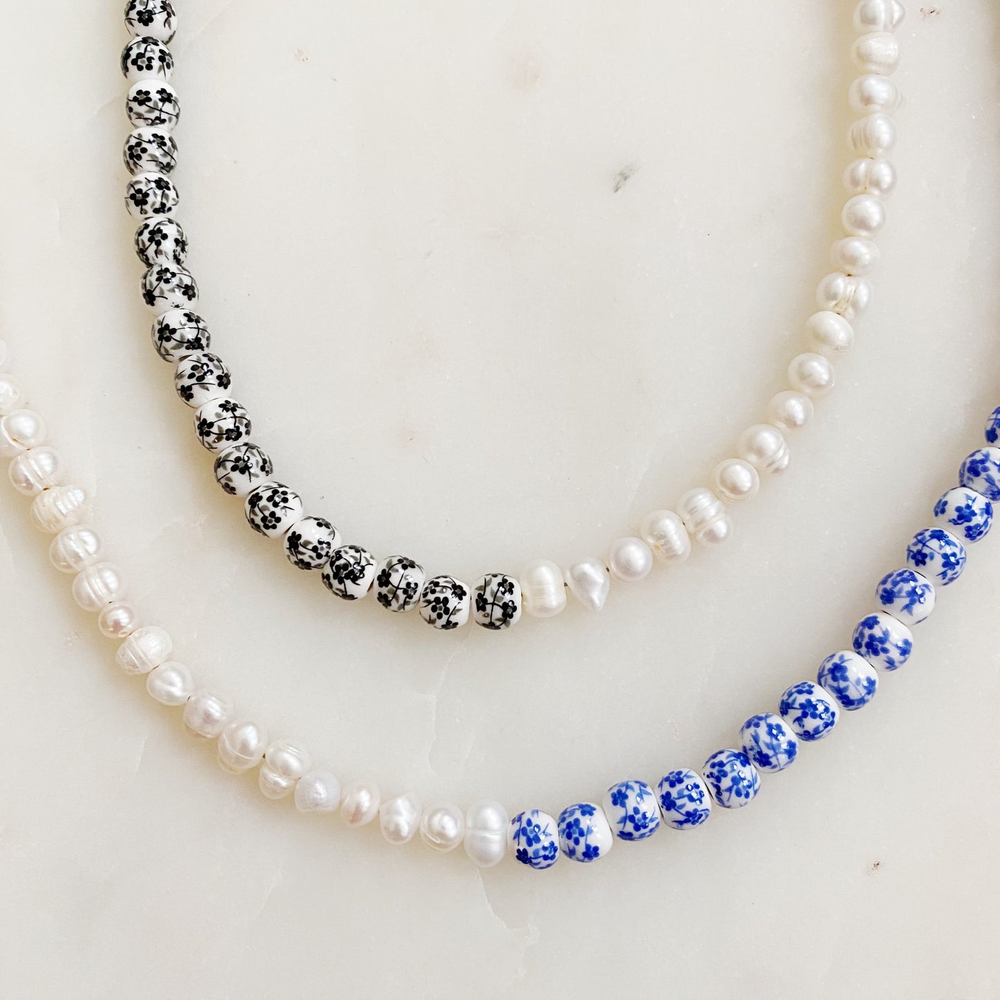 So Fresh Pearl And Porcelain Choker Necklace by Ellisonyoung.com