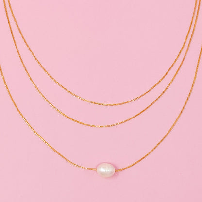Layered Freshwater Pearl Pendant Necklace by Ellisonyoung.com