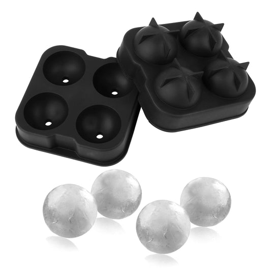 4-Ball Silicone Ice Mold - Whisky/Bourbon - Create Perfect Spheres