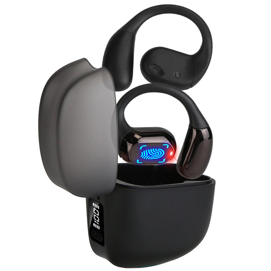 Wireless V5.4 Open Ear Earbuds LED Case IPX5 300Hr Touch Control