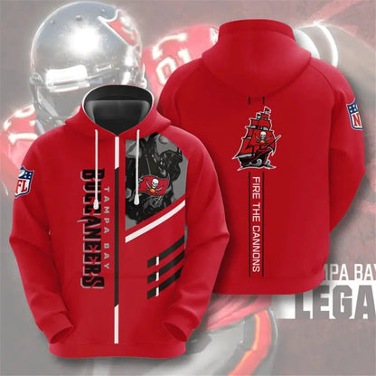 Men's NFL 3D Digital Print Hoodie - Loose Fit