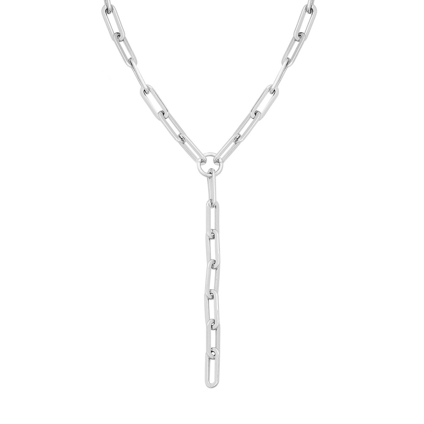 Gisele Xl Paper Clip Chain Lariat by eklexic jewelry