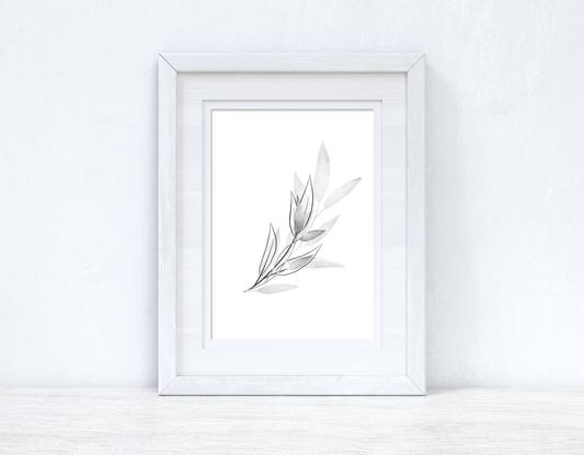 Greys Watercolour Leaves 2 Bedroom Home Wall Decor Print by WinsterCreations™ Official Store