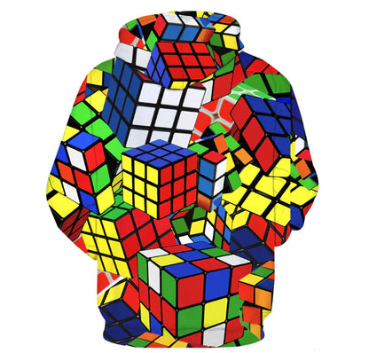 Digital Print Hoodie for Couples - Casual Loose Fit