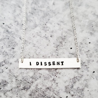 I DISSENT Bar Necklace by Salt and Sparkle