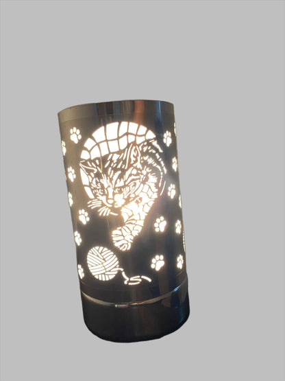 7" touch lamp-Fragrance Wax Melts Warmer -Electric Candle Essential Oil Burner-Metal Forest Table Decor by Peterson Housewares & Artwares