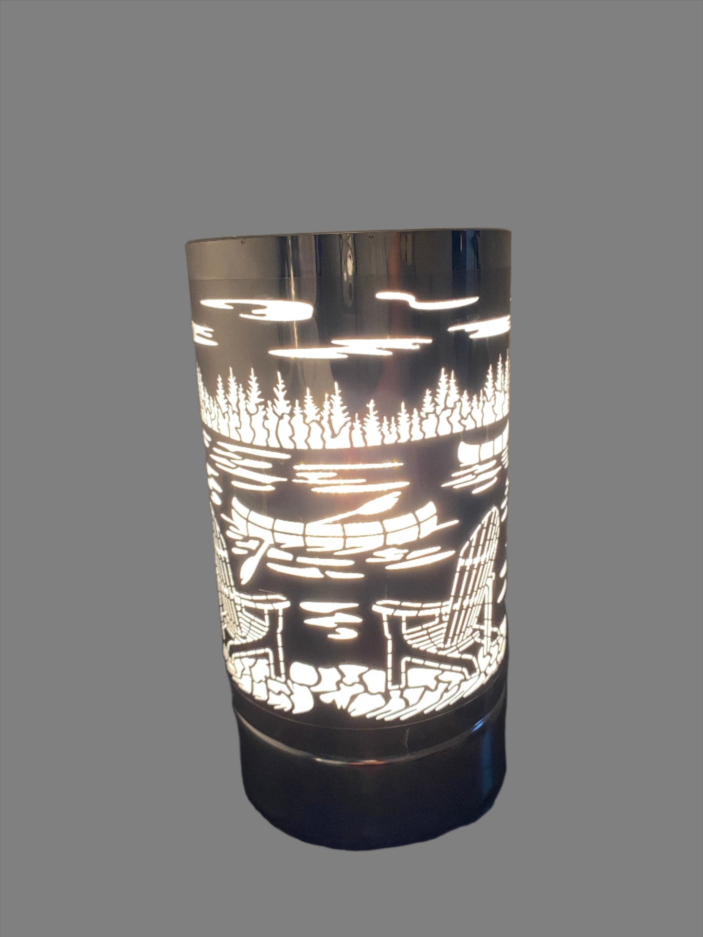 7" touch lamp-Fragrance Wax Melts Warmer -Electric Candle Essential Oil Burner-Metal Forest Table Decor by Peterson Housewares & Artwares