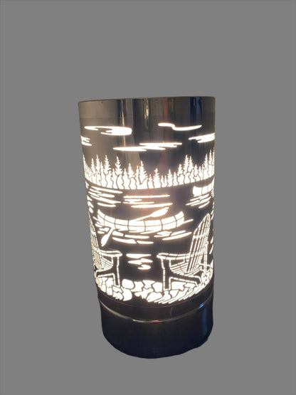 7" touch lamp-Fragrance Wax Melts Warmer -Electric Candle Essential Oil Burner-Metal Forest Table Decor by Peterson Housewares & Artwares