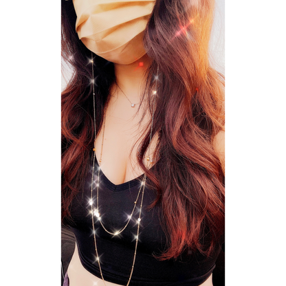 PT456G B.Tiff 8-Stone Gold Pavé Station Necklace by B.Tiff New York