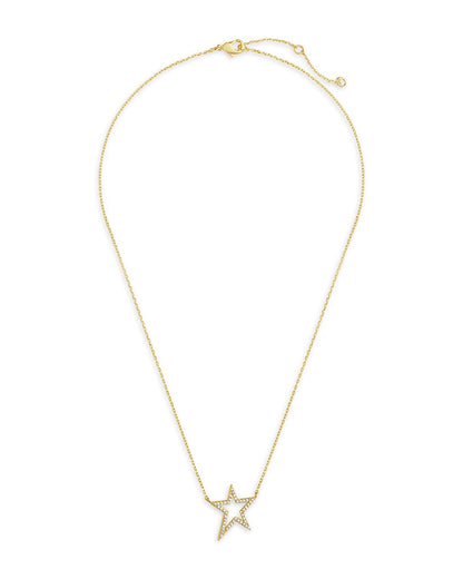Sterling Silver CZ Star Necklace by Sterling Forever