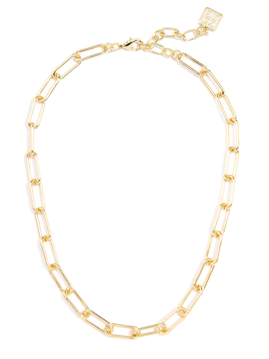 Angela Paperclip Link Collar Necklace by ZENZII