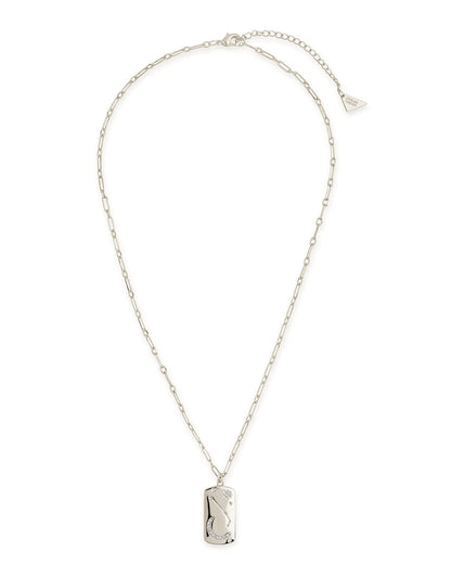 CZ Constellation Dog Tag Pendant Necklace by Sterling Forever