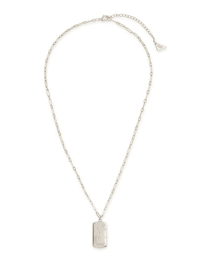 CZ Constellation Dog Tag Pendant Necklace by Sterling Forever
