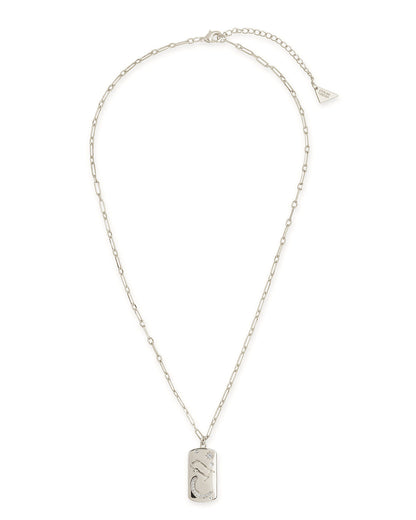 CZ Constellation Dog Tag Pendant Necklace by Sterling Forever