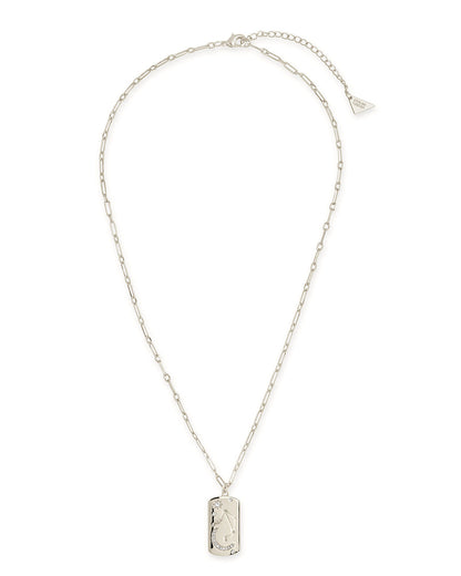 CZ Constellation Dog Tag Pendant Necklace by Sterling Forever