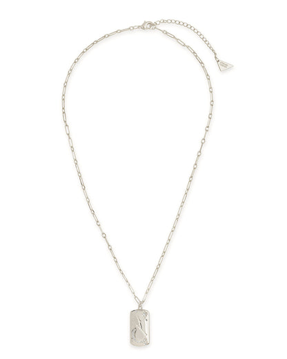 CZ Constellation Dog Tag Pendant Necklace by Sterling Forever