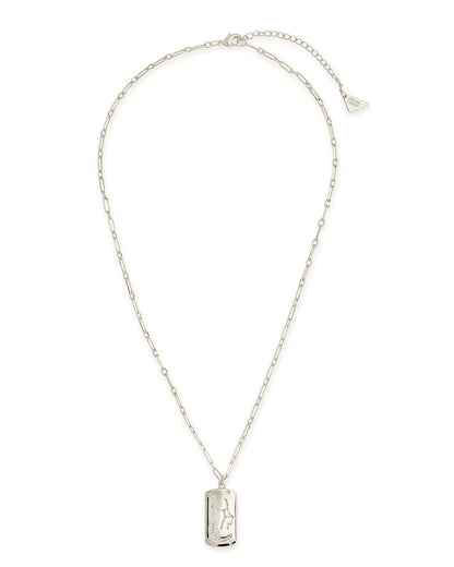 CZ Constellation Dog Tag Pendant Necklace by Sterling Forever
