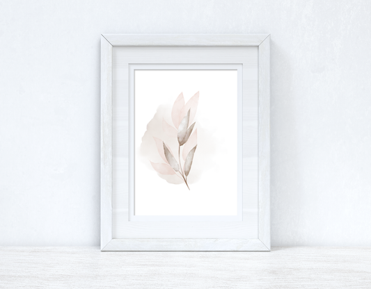 Natural Watercolour Leaves 6 Bedroom Home Wall Decor Print by WinsterCreations™ Official Store