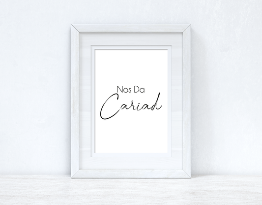 Nos Da Cariad Good Night Love Home Welsh Decor Wall Decor Print by WinsterCreations™ Official Store