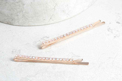 NuMe Sparkle Hair Pin Set of 2-  Rose Gold by NuMe