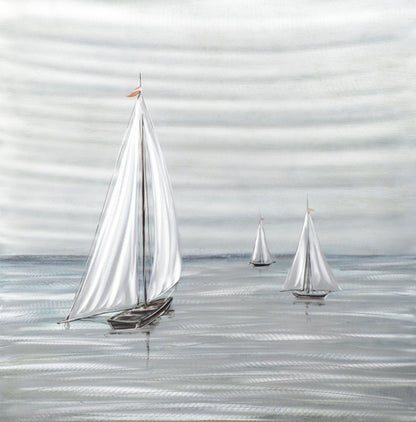 Sailboats Metal Wall Art by Peterson Housewares & Artwares