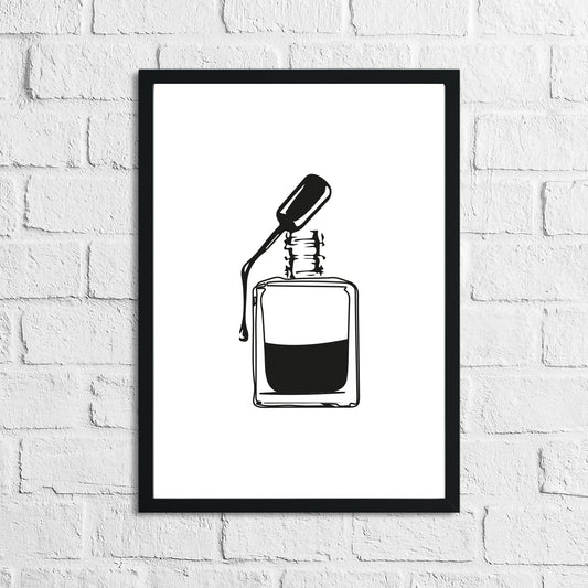 Nail Polish Bottle Dressing Room Simple Wall Decor Print by WinsterCreations™ Official Store