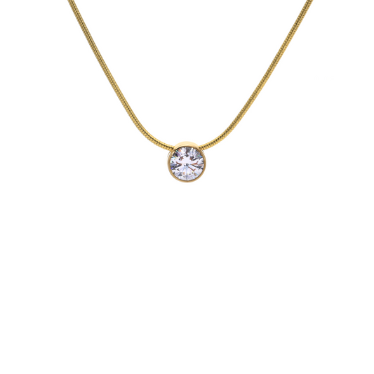 PT101G B.Tiff Gold 1 ct Solitaire Pendant by B.Tiff New York