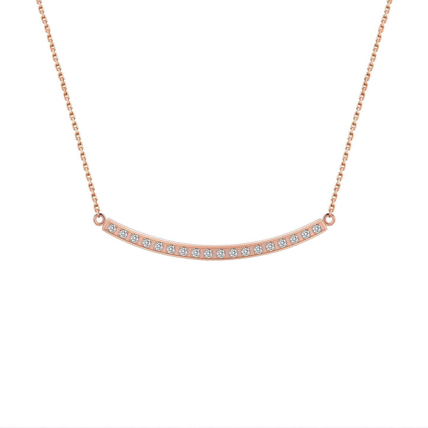 PT324RG B.Tiff Rose Gold Mini "Smile" Adjustable Pendant Necklace by B.Tiff New York