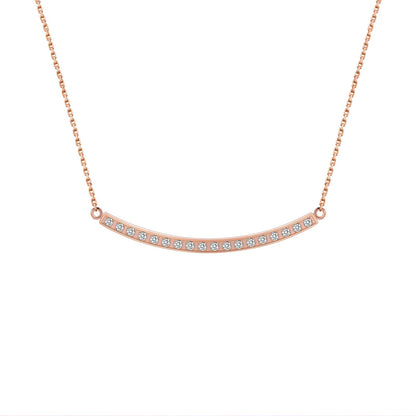 PT324RG B.Tiff Rose Gold Mini "Smile" Adjustable Pendant Necklace by B.Tiff New York