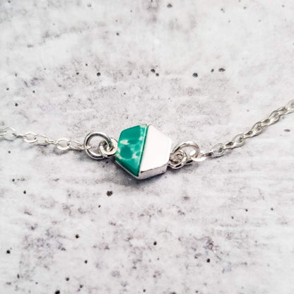 Petite Hexagon Howlite Necklace by Salt and Sparkle