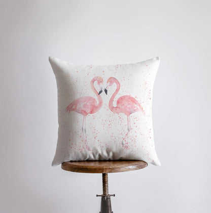 Pink Flamingos | Pillow Cover | Throw Pillow |  Home Decor | Pillow | Bird | Gift for her | Bedroom Decor | Beach Decor | Gift for her by UniikPillows
