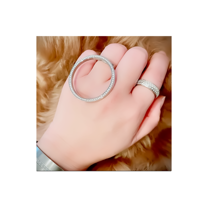 RG099W B.Tiff Pavé Hoop Ring  [Thin Band] by B.Tiff New York