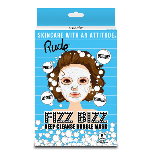 RUDE Fizz Bizz Deep Cleanse Bubble Mask, Pack of 5 by Avera Group